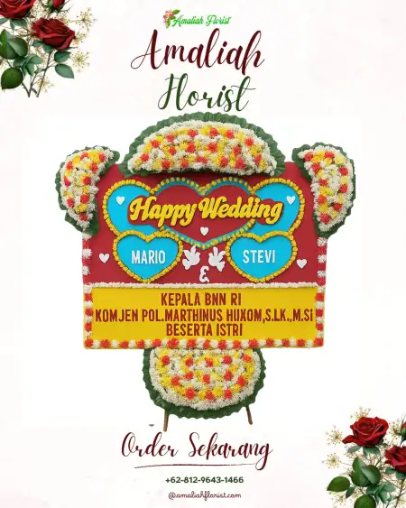 Papan Bunga Pernikahan Sarakan
